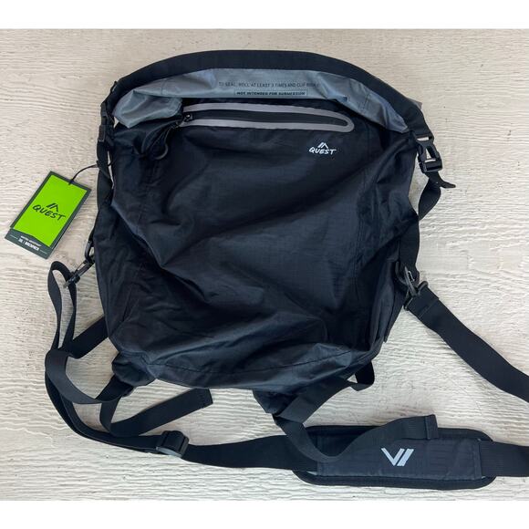 Quest Waterproof Roll-Top Backpack 30L Charcoal/Black – NEW WITH TAGS - Picture 1 of 3
